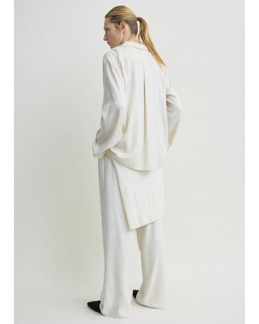 Totême White Monogram Flannel Pj Top