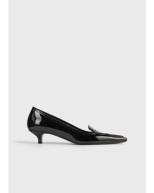 Totême White Patent Loafer Pumps