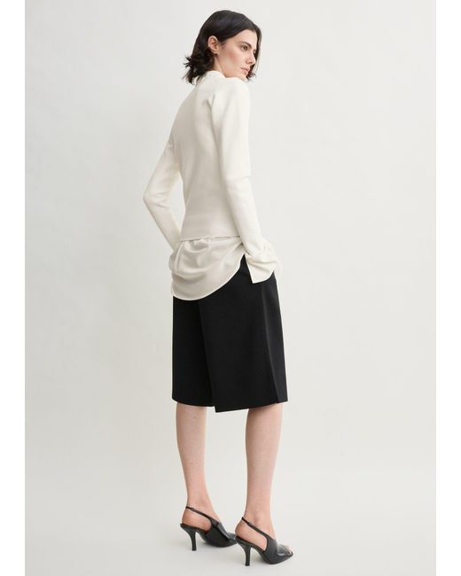 Totême White Knit Shorts