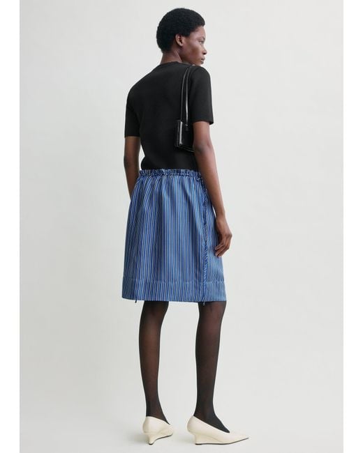 Totême Blue Striped Mini Skirt