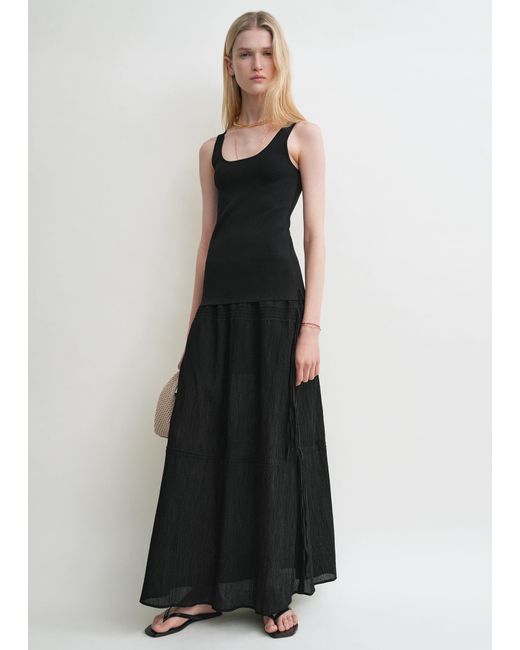 Totême  Black Drawstring Skirt