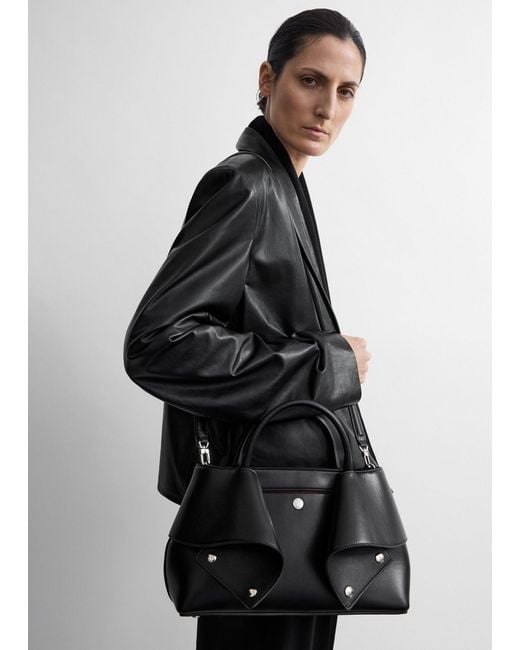 Totême Black Small Mercer Leather Tote