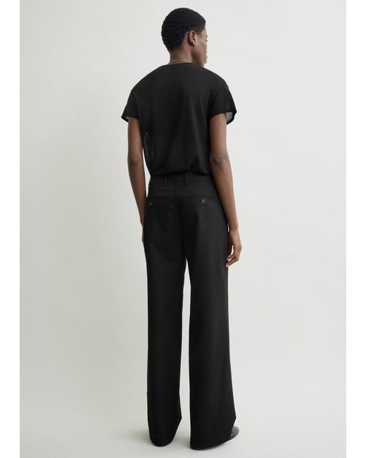 Totême Black Relaxed Chino Trousers