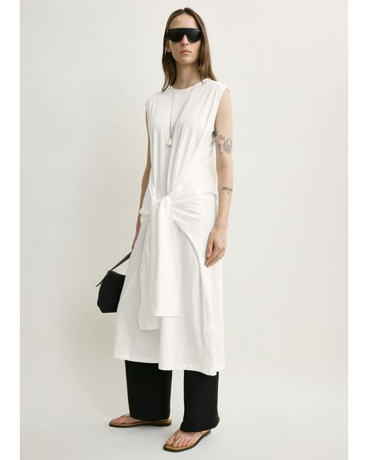 Totême Natural Tie-Waist Jersey Dress