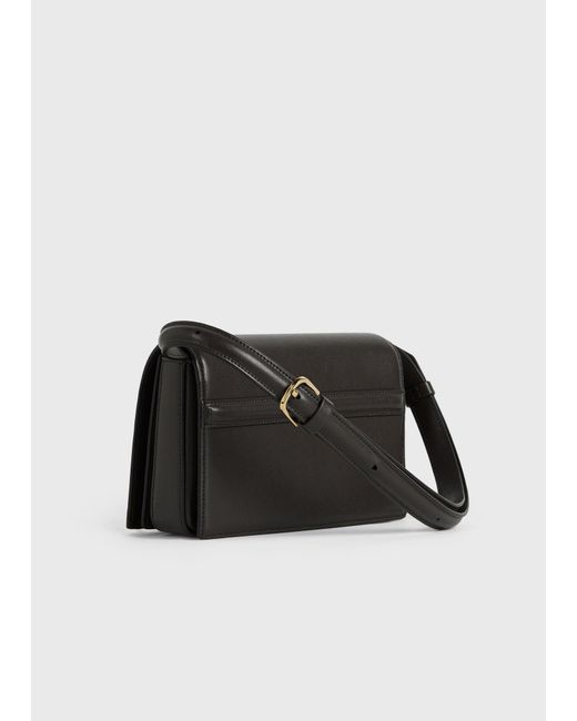 Totême  Black Mini T-Flap Leather Bag