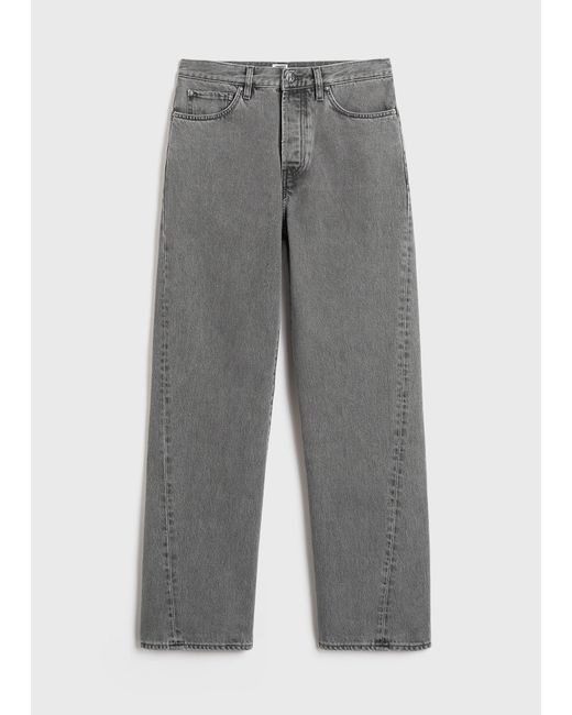 Totême Gray Twisted Seam Denim Full Length Mid