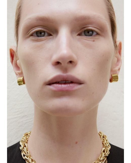 Totême White Petite Signature Hoops