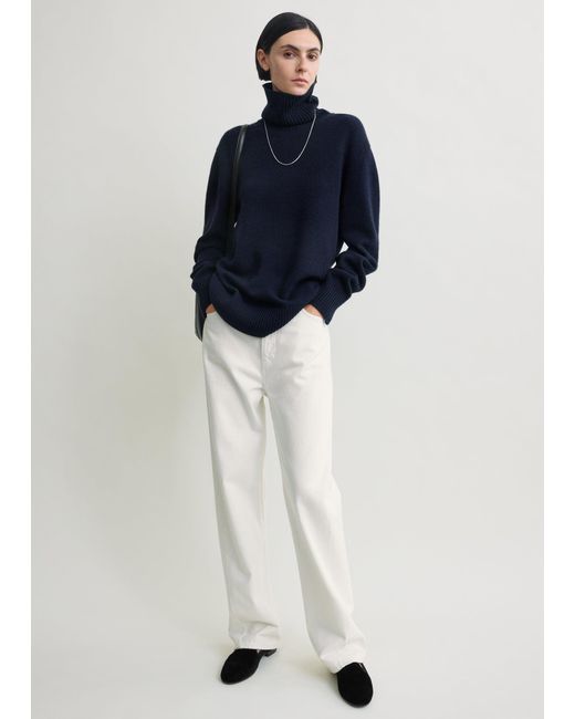 Totême Blue Cashmere Turtleneck