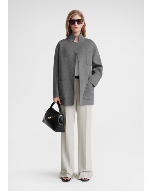 Totême  Gray Patch Pocket Doublé Jacket