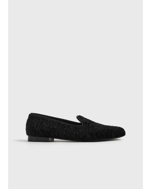 Totême White Shearling Loafers