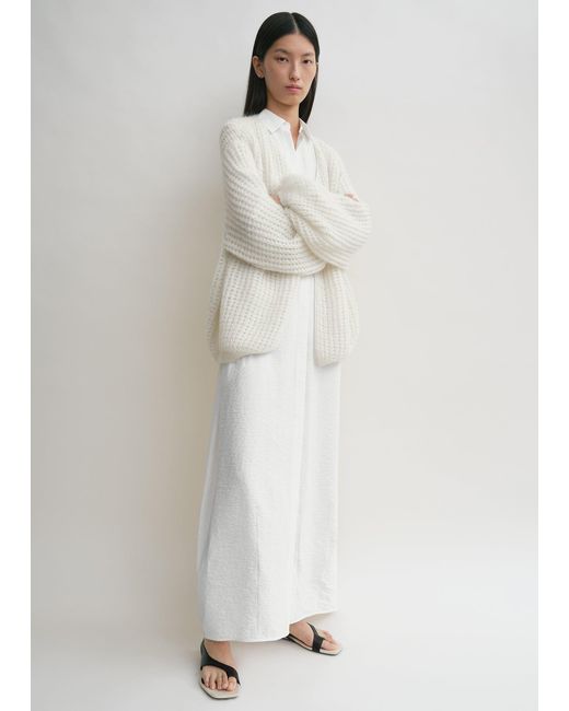Totême White Puffed Cardigan Off