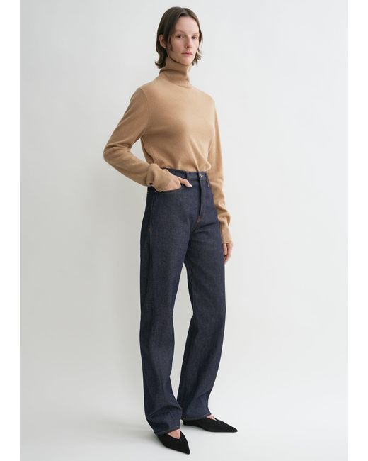 Totême  Blue Twisted Seam Denim Full Length