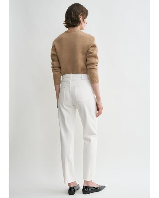 Totême White Twisted Seam Denim