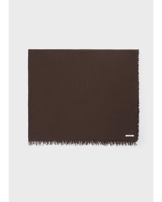Totême Brown Light Wool Blanket Scarf