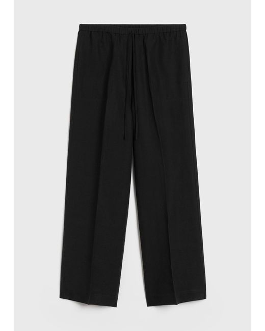 Totême Black Fluid Drawstring Trousers