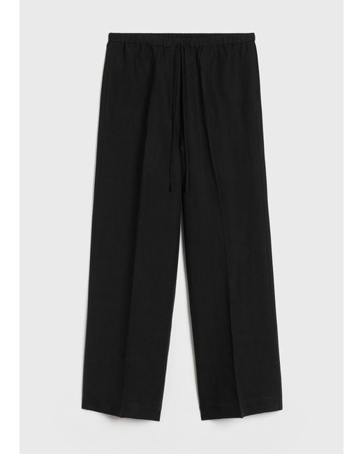 Totême Black Fluid Drawstring Trousers