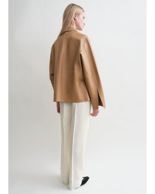 Totême  Natural Army Leather Jacket