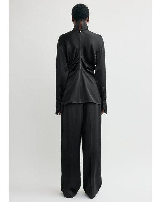 Totême  Black Slouch Blouse