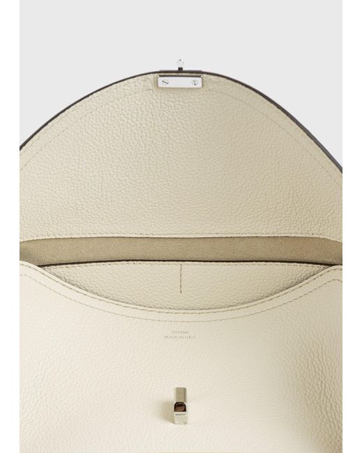 Totême Natural T-Lock Grained-Leather Shoulder
