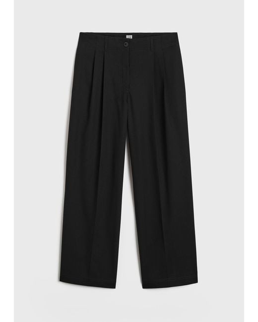 Totême Black Relaxed Chino Trousers
