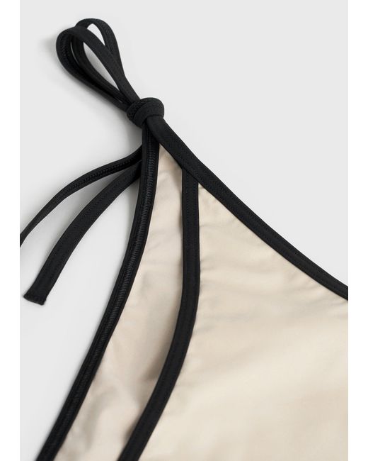 Totême White Stripe Tie Bikini Bottoms