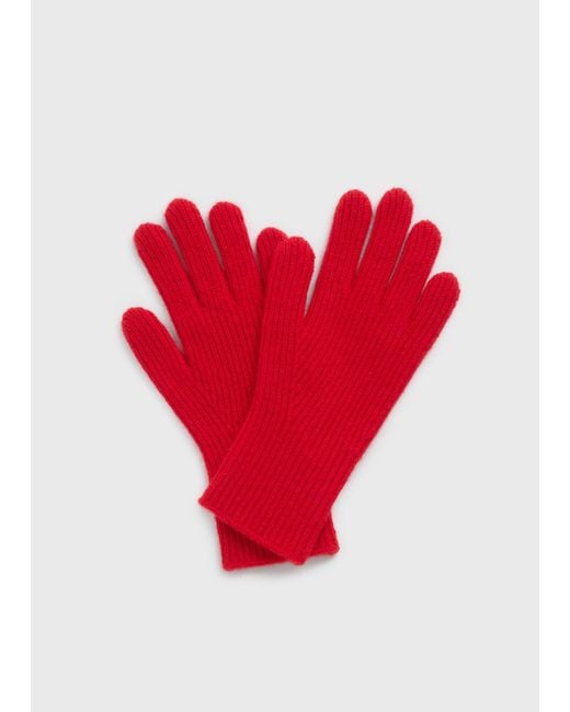 Totême  Red Cashmere Gloves