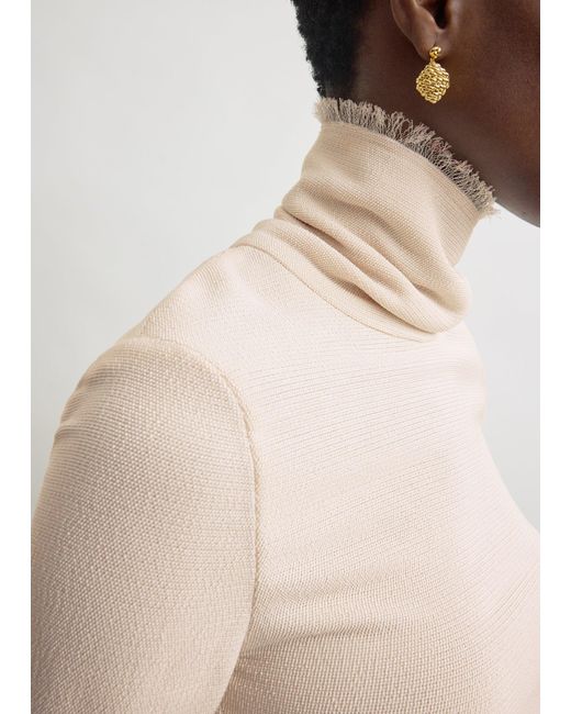 Totême  Natural Frayed-Edge Slim Top