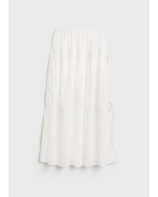 Totême  White Drawstring Skirt