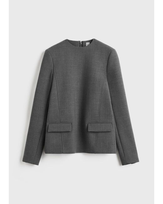 Totême Gray Pocket Top