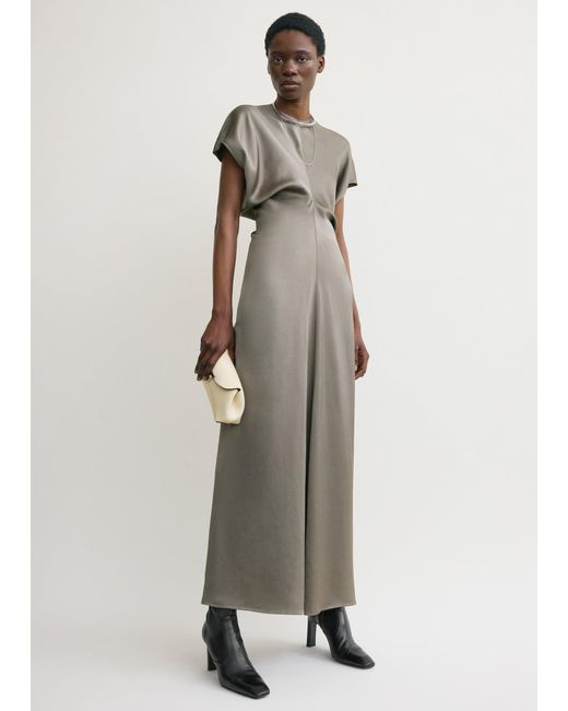 Totême White Slouch Waist Dress