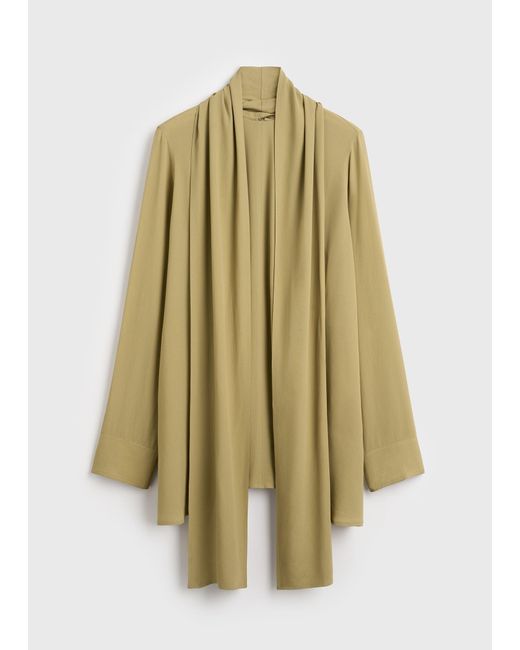 Totême  Natural Draped Scarf Blouse