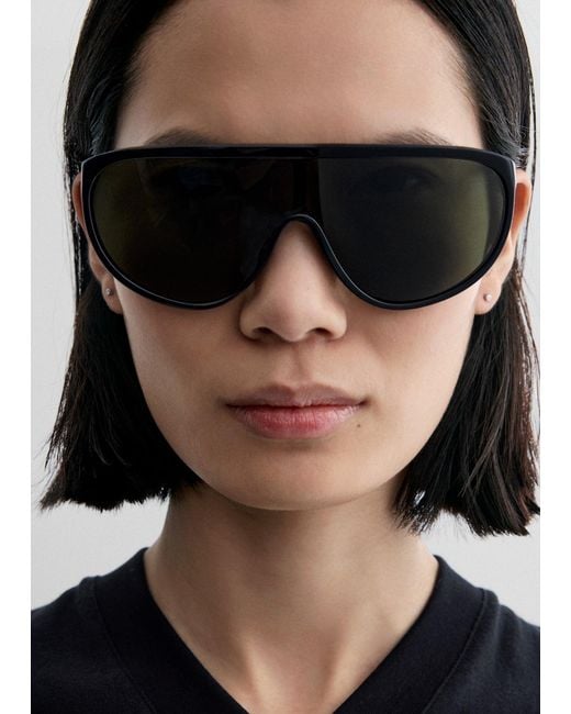 Totême Green Shield Aviator Sunglasses