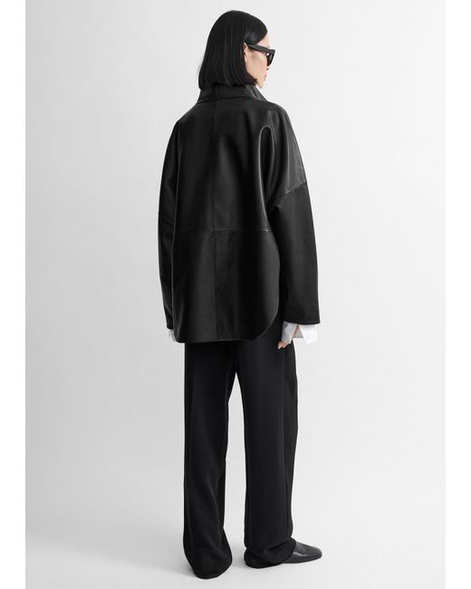 Totême Black Nappa Parachute Jacket