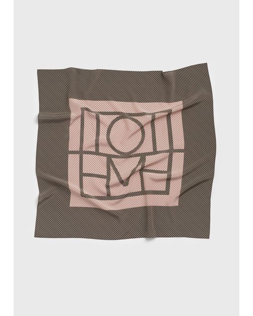 Totême Multicolor Centered Monogram Silk Scarf