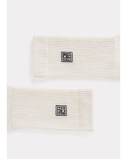 Totême  Natural Monogram Socks