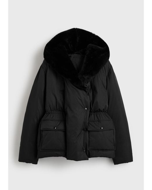 Totême Black Cinched Puffer Jacket