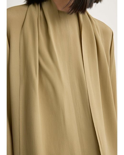Totême  Natural Draped Scarf Blouse