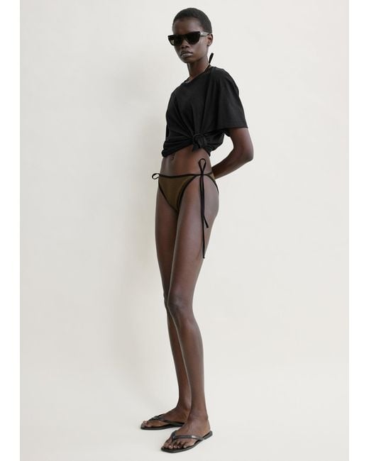 Totême Natural Stripe Tie Bikini Bottoms
