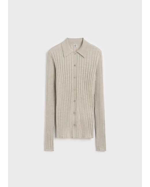 Totême  Natural Slim Ribbed Shirt