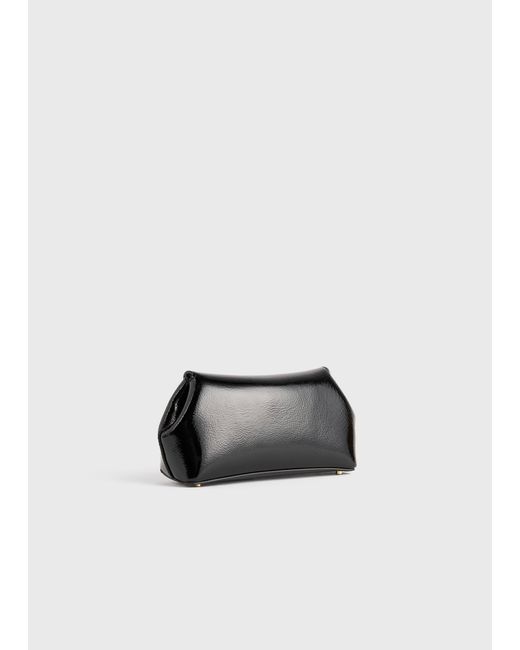 Totême White Mini T-Lock Naplack Clutch