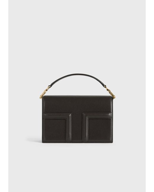 Totême  Black Mini T-Flap Leather Bag