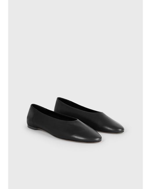 Totême White Slip Nappa Ballerinas