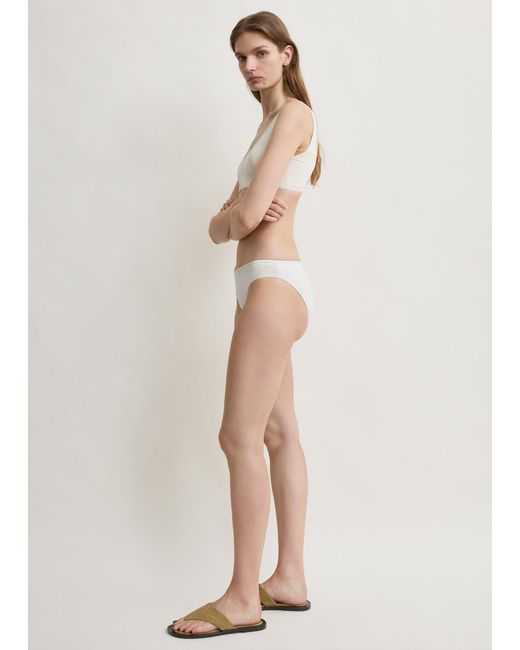Totême White Monogram Bikini Bottoms