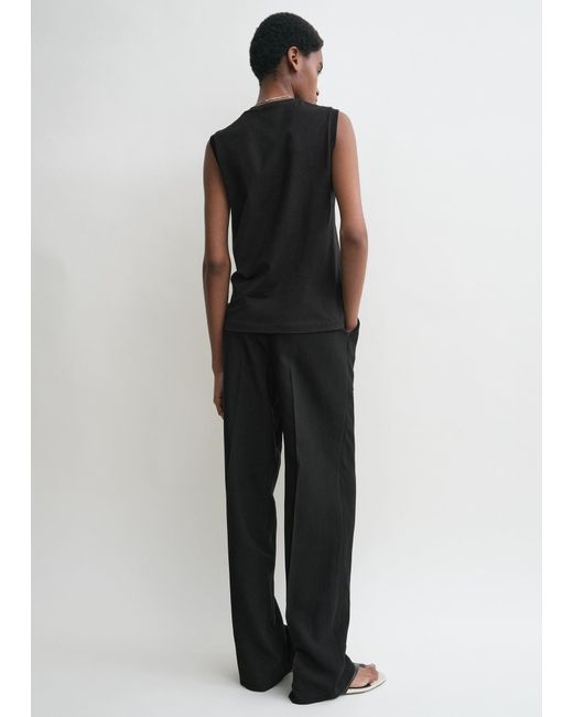Totême  Black Relaxed Sleeveless Tee