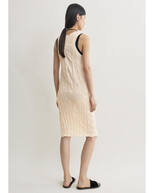 Totême Natural Crinkled Knit Tank Dress