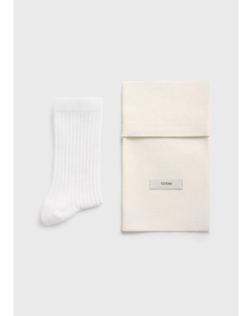 Totême  White Crew Socks