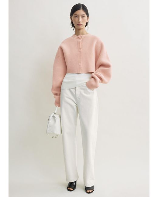 Totême Natural Cropped Oversized Cardigan
