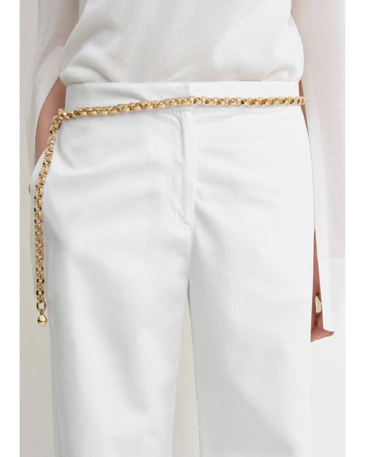 Totême White Twisted Seam Trousers