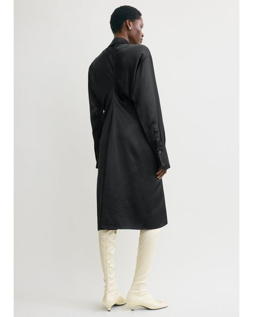 Totême Black Slouch Shirtdress