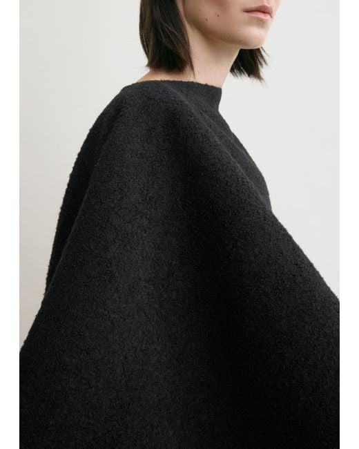 Totême  Black Fringed Poncho